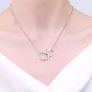 New Gold /Silver Simple Double Loop Necklace